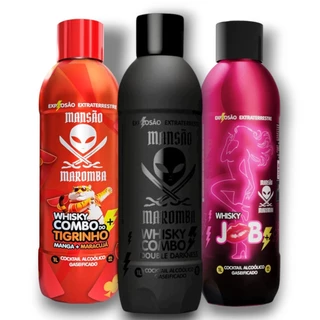 Kit com 3 Enérgetico Bebida Mansão Maromba Enérgetico 3 Unidades 1 Litro Mansão Explosão de sabores