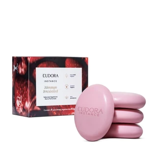 Eudora Instance Morango Irresistível Sabonete 80g (4 unidades) em Oferta na Shopee