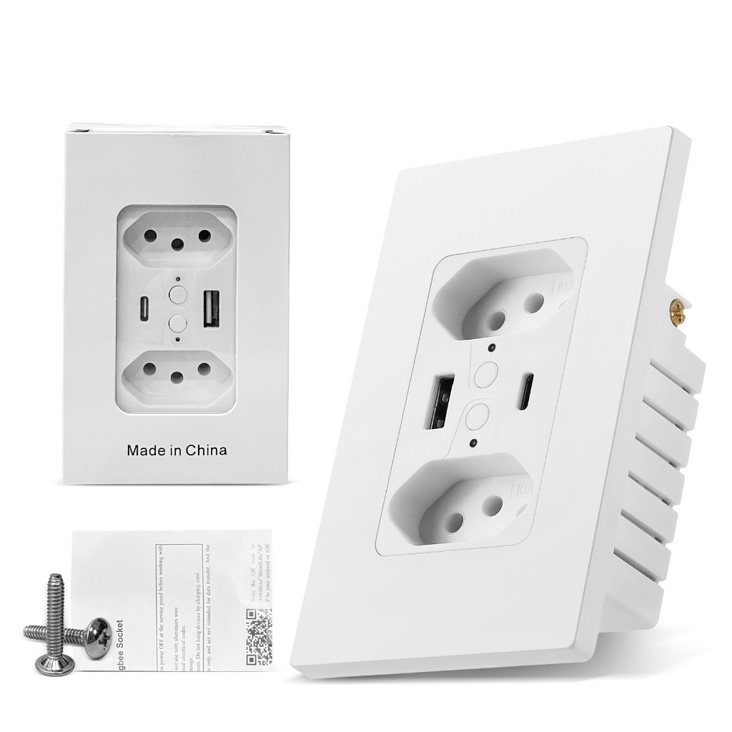 Tomada Wifi Inteligente 4X2 Usbc Alexa Google Tuya App Smart Novadigital | Shopee Brasil