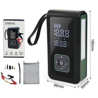 Mini Compressor 150 PSI com Jump Starter 1000A + Power Bank 15000mAh (USB-C)  marisa em Oferta na Shopee