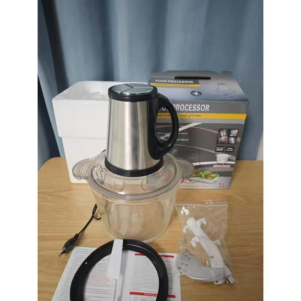 (Vidro) 3 Litros Picador Triturador De Alimentos Carne Mixer