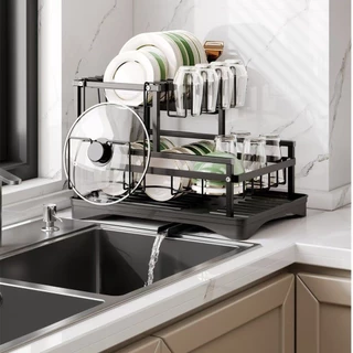 Escorredor de Louças Rack Aço Carbono Organizador Cor Preto em Oferta na Shopee