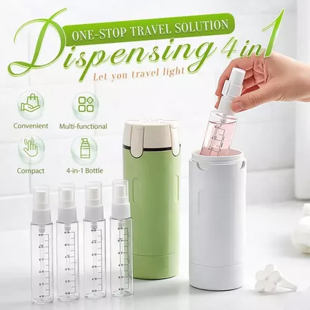 Dispensador De Viagem 4 Em 1 , Garrafas Para Produtos De Higiene Pessoal , À Prova De Vazamento , Recipientes De Tamanho