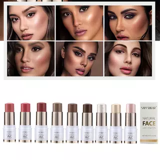 Destaque Contorno Blush Multifuncional Maquiagem Vara Rosto De Longa Duração 6 A Mekup Fácil Cor L9g0