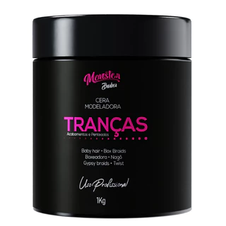 cera Modeladora Tranças Incolor Cabelo Box Braid Baby Hair Nagô Boxeadora Baby Hair low Poo 1kg monster barber