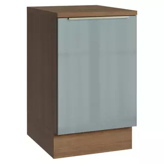 Balcão de Cozinha 50cm 1 Porta (Com Tampo) Rustic/Cinza Lux Madesa em Oferta na Shopee