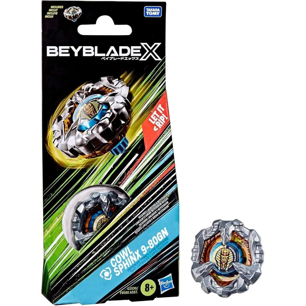 プチブライス フィールザスカイ ペピーパンダガーデンセット Beyblade X Cowl Sphinx 9-80GN Booster Pack com Piões Defensivos