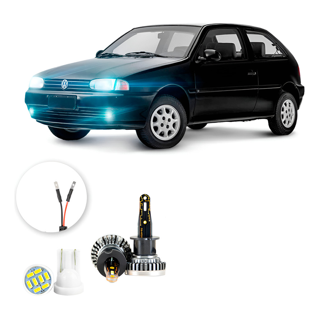 Kit Ultra Led Nano Volkswagen Gol G2 1996 A 2000 H3 30000lm | Shopee Brasil