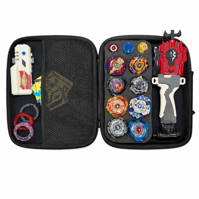 Kit Maleta com 8 Piões Profissional Completo + Lançador Dupla