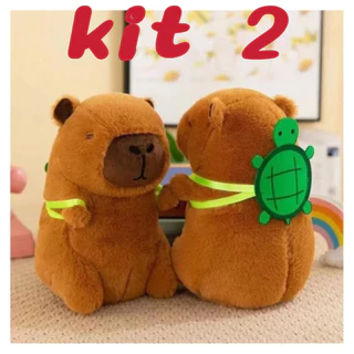kit 2  Capivara pelúcia simulação capivara desenho animado boneca brinquedo fofo animal macio Marisa em Oferta na Shopee