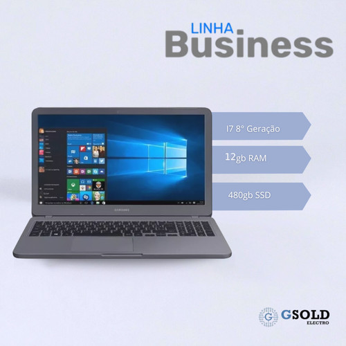 Notebook Samsung NP350XAA i7 8ª 12GB 480gb SSD Gamer com Placa de