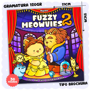 Fuzzy Meowvies 2: Livro de colorir de gatos inspirados em filmes para adultos e cinéfilos (Meowvies Coloring) em Oferta na Shopee