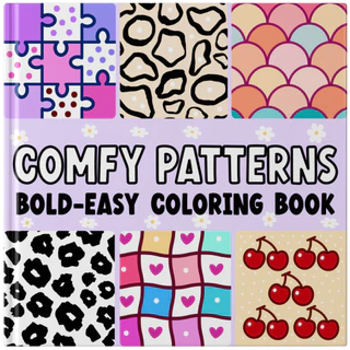 Livro De Colorir Comfy Patterns - Bold e Easy em Oferta na Shopee