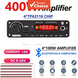 Placa Amplificadora Profissional Bluetooth 5.3 4x100W Alta Potência para Áudio Automotivo e Residencial em Oferta na Shopee