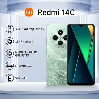 Redmi 14C 4G 6.88” 256GB 120Hz 50MP 13MP 5160mAh Android 14 Global Versã Novo