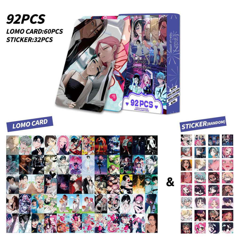 50-55pcs Manga Manhwa ALIEN STAGE Laser Holográfico Lomo Cards