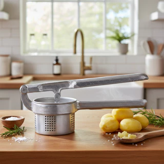 Espremedor De Batata Grande Manual De Aluminio Fundido 27cm em Oferta na Shopee