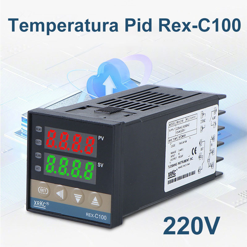 Controlador De Temperatura Pid Rex-C100 Saída Relé Para Contator 1370 graus forno elétrico