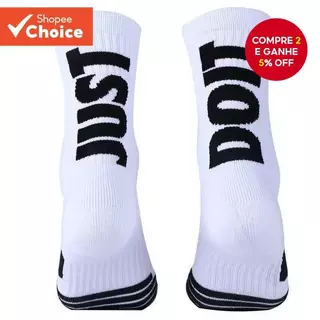 Meias De Basquete Elite – Desempenho De Cano Médio Com Logotipo Tecido (1 Par) | Absorvente De Umidade E Durável-Branco em Oferta na Shopee