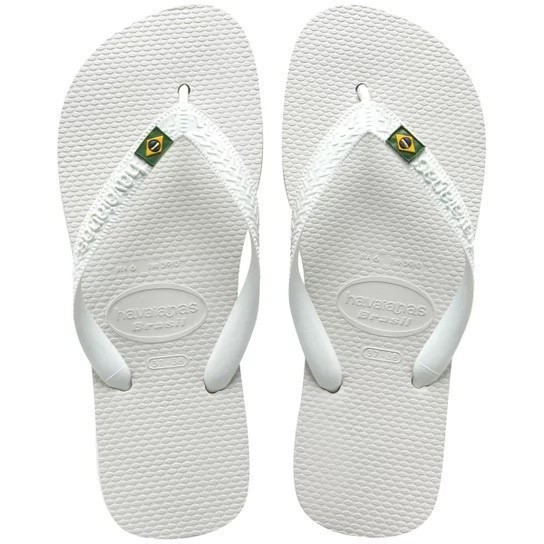 Sandália havaianas do Brasil Branca Conforto e Estilo chinelo de dedo ...
