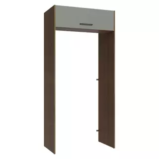 Porta-Geladeira 103 cm 1 Porta Basculante Rustic/Cinza Agata Madesa em Oferta na Shopee