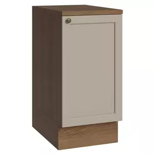 Balcão de Cozinha 40 cm 1 Porta Rustic/Crema Vik Madesa em Oferta na Shopee