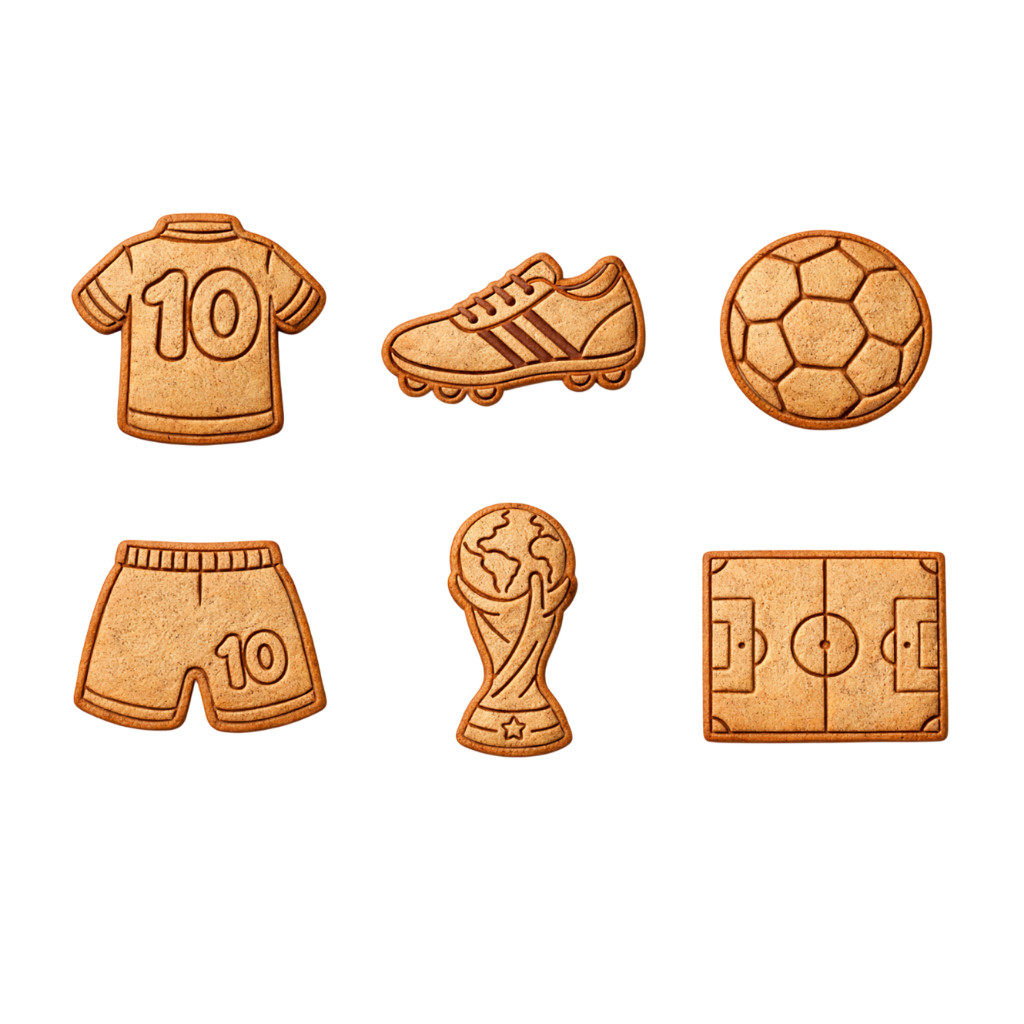 Kit 6 Cortador Marcador Cookie Copa Do Mundo 2026