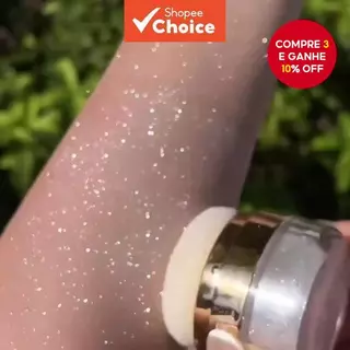 Pó Corporal De Fada Cintilante Rosa Com Tapinhas De Alto Brilho em Oferta na Shopee