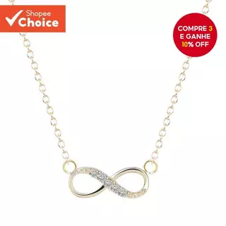 Colar Com Pingente De Amor Infinito Para Mulheres , Joia Minimalista De Strass , Presente Ela em Oferta na Shopee