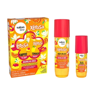 Kit Shampoo + Condicionador, Body Splash e Óleo de Tratamento Xêrosa Baunilha Doce em Oferta na Shopee