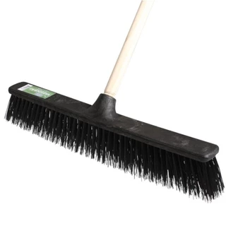 Vassoura tipo gari de piaçava cepa plastica 60 cm - Odim em Oferta na Shopee