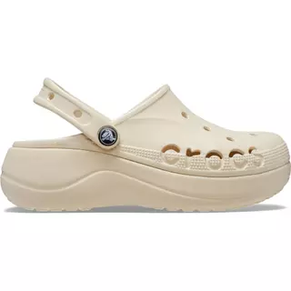 Sandália crocs baya plataform clog winter white em Oferta na Shopee