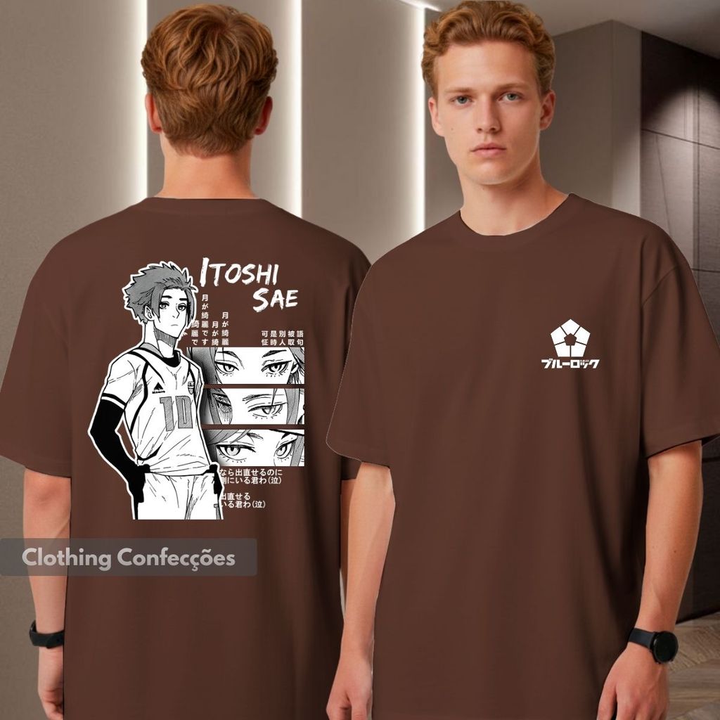 Camiseta Sae Blue Itoshi Lock Futebol Japao Manga Anime Jogador