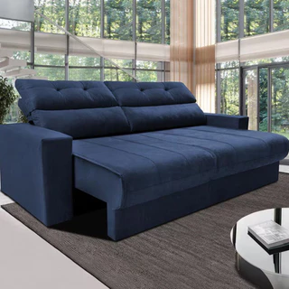 Sofá 3 lugares Cama Clean Retrátil e Reclinável Cama Inbox em Oferta na Shopee