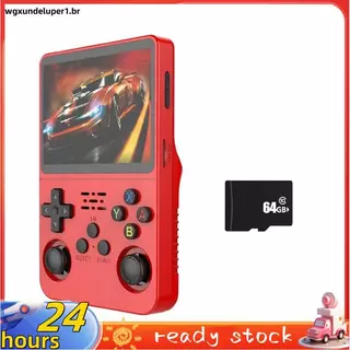 Console De Videogame Portátil R36S Tela IPS De 3.5 Polegadas , Joystick 3D Duplo , Bateria De 3200mah 64GB em Oferta na Shopee