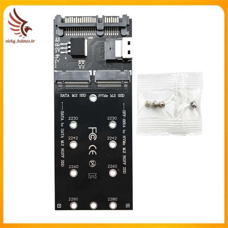 [vicky_holmes.br] Adaptador SSD M2 M . 2 SATA Ngff Para + M2 NVME SFF ...