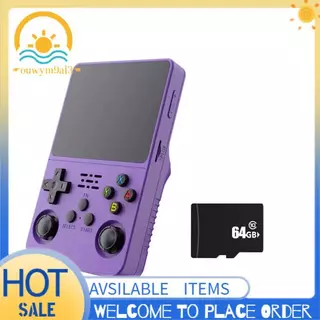 Console De Jogos Portátil R36S Tela IPS De 3.5 Polegadas 64GB Videogame Joystick 3D Duplo 3200mah Bateria em Oferta na Shopee