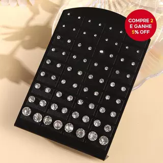 36 Pares De Brincos De Aço Inoxidável Com Diamante Branco Para Mulheres Joias Minimalistas Presente Delicado em Oferta na Shopee