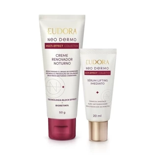 Eudora Kit Sérum Lifting Multi-Effect Collection 20ml + Creme Noturno Multi-Effect Collection 50g em Oferta na Shopee