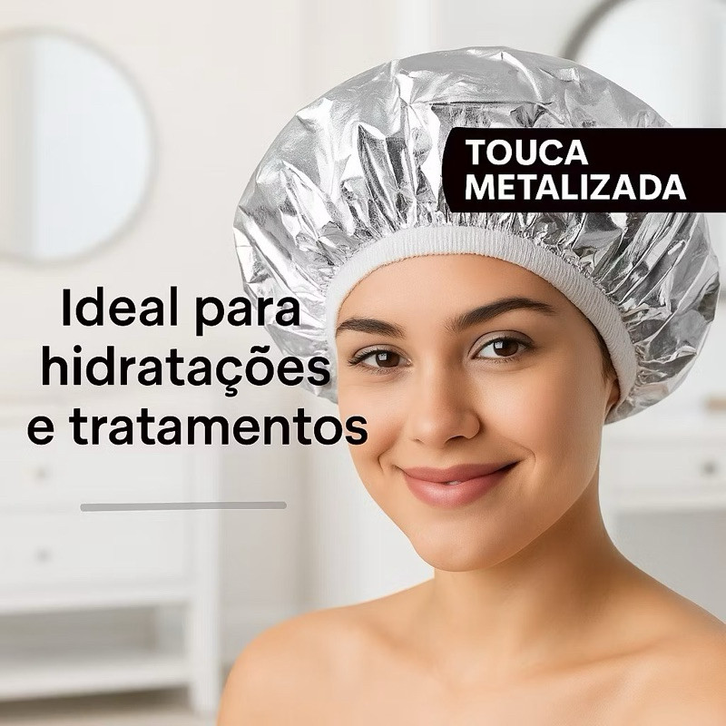 Touca Térmica Metalizada Alumínio - para Hidratação Capilar ...