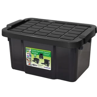 Caixa organizadora com tampa 15 litros empilhável 25886 Arqplast em Oferta na Shopee