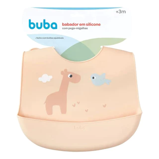 Babador de Silicone Buba Com Pega Migalhas Cloudy Girafa em Oferta na Shopee