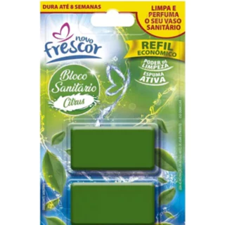 KIT COM 10 Refil Bloco Blocos Sanitário Aroma Citrus Novo Frescor 2 Unidades Na Embalagem em Oferta na Shopee
