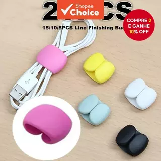 Organizador de Cabos de Dados 20pcs Fivela Simples para Fones de Ouvido e Armazenamento em Oferta na Shopee