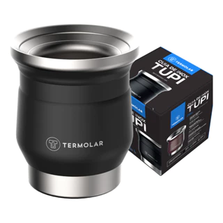 Cuia Térmica Inox Tupi 250ml Preta Tereré Chimarrão Termolar em Oferta na Shopee