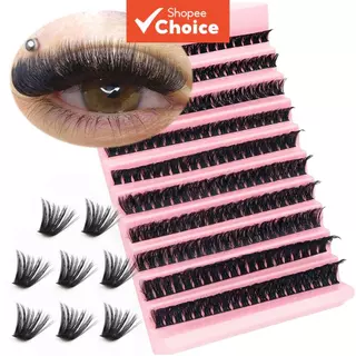 Cílios postiços espessos realçam seus olhos, 10 fileiras de 80P cílios postiços, difíceis de danificar, cílios DIY em Oferta na Shopee