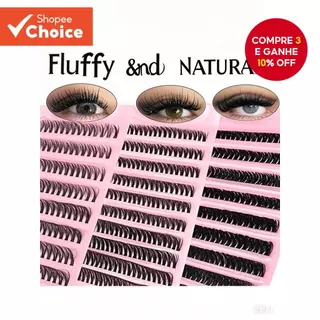 Super Fofo 200 Clusters Falso Vison DIY Cílios Naturais Finos Reutilizáveis Para Iniciantes Autoaplicação em Oferta na Shopee