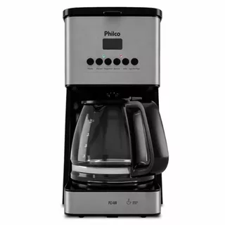 Cafeteira Philco PCF40B 40 Cafe 1000W com Painel Digital Timer 24h Jarra de Vidro Preto com Inox em Oferta na Shopee