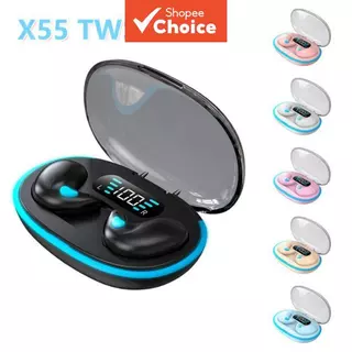 X55 Fones De Ouvido Mini Com Microfone Bluetooth Sem Fio TWS Redução De Ruído Jogo Esportivo Sono HiFi Música Estéreo Un em Oferta na Shopee