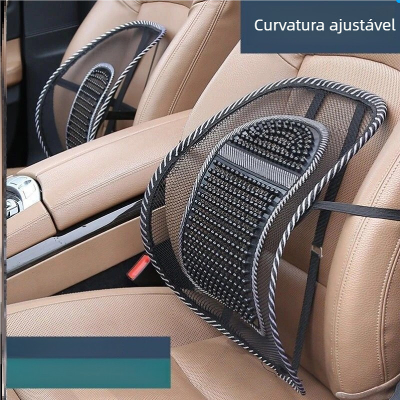 Encosto Lombar Ortopédico Ergonômico Corretor Postural Com Telha Respirável Anti-Suor Para Carro E Cadeira Escritório